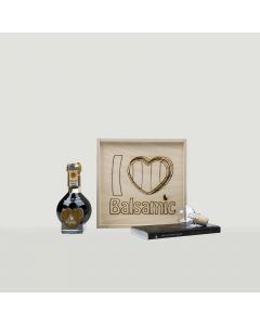 Aceto Balsamico Extravecchio Classico - COFANETTO in legno  I Love Balsamic con Tappo Dosatore