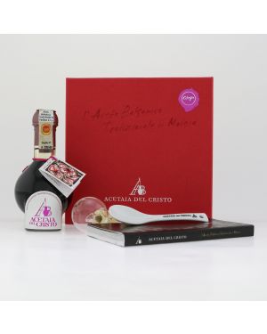 Traditional Balsamic Vinegar CHERRY CASKET box with Dosing Cap and Tasting Spoon