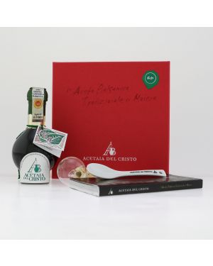 Traditional Balsamic Vinegar MULBERRY CASKET box with Dosing Cap and Tasting Spoon