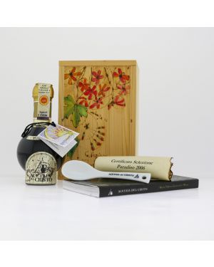 Aceto Balsamico Tradizionale Extravecchio il Favoloso! Collezione PARADISO 2006 – Confezione in LEGNO DIPINTA a mano