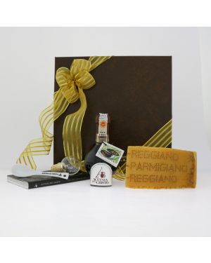 Traditional Balsamic Vinegar CHESTNUT PRECIOUS GIFT Box with Parmigiano Reggiano