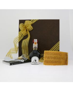 Traditional Balsamic Vinegar CLASSIC PRECIOUS GIFT Box with Parmigiano Reggiano Vacche rosse